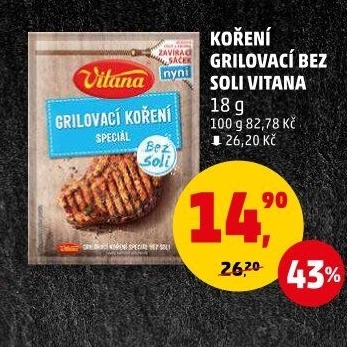 Koření grilovací bez soli Vitana