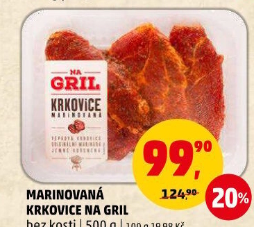 Krkovice bez kosti marinovaná Na gril Penny