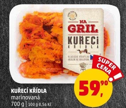 Kuřecí křídla marinovaná Na gril Penny