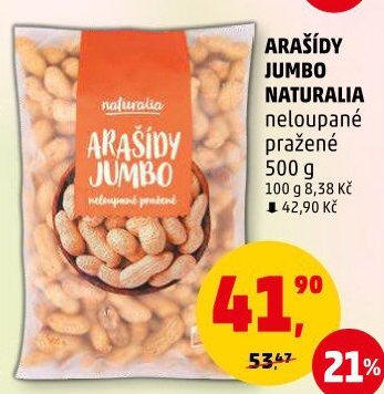 Neloupané arašídy Naturalia