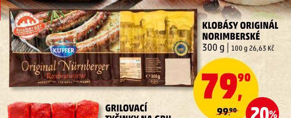 Norimberská klobása original Kupfer