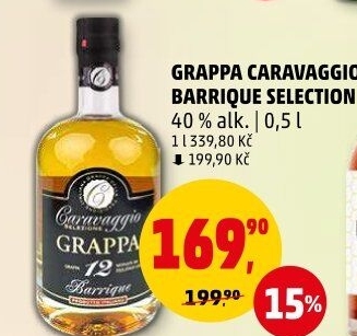 Pálenka Grappa Caravaggio Barrique