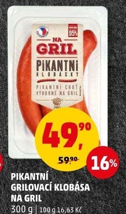 Pikantní klobása Na gril Penny