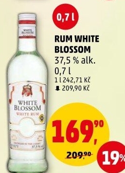 Rum bílý White Blossom Pabst &