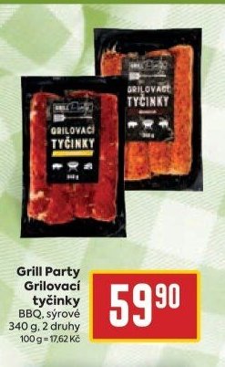 Grill Party Grilovací tyčinky BBQ, sýrové