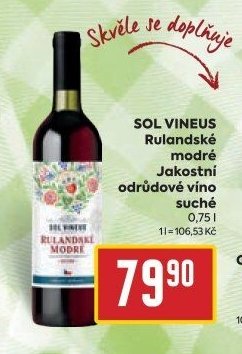 SOL VINEUS Rulandské modré
