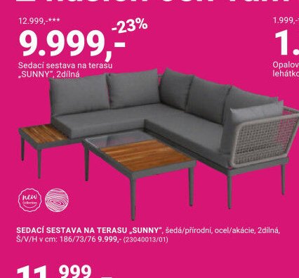 Sedací sestava na terasu SUNNY - Möbelix akcniletaky.com