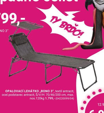 Opalovací lehátko BONO 3 - Möbelix akcniletaky.com