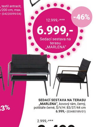 Sedací sestava na terasu MARLENA - Möbelix akcniletaky.com