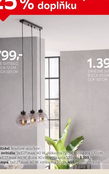 Závěsné svítidlo, délka cca 72 cm - XXXLutz akcniletaky.com