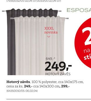 Hotový závěs, 100 % polyester - XXXLutz akcniletaky.com