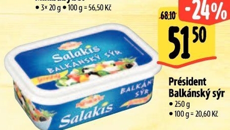 Balkánský sýr Président