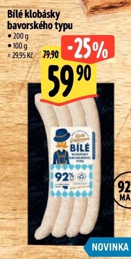 Bílé klobásky Láďa Grileman Kostelecké uzeniny