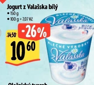 Bílý jogurt z Valašska Mlékárna Valašské Meziříčí
