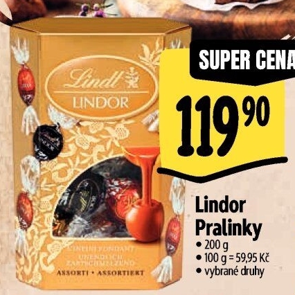 Bonboniéra Pralinky Lindor Lindt