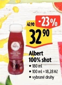 Džus Pure Ginger shot Albert