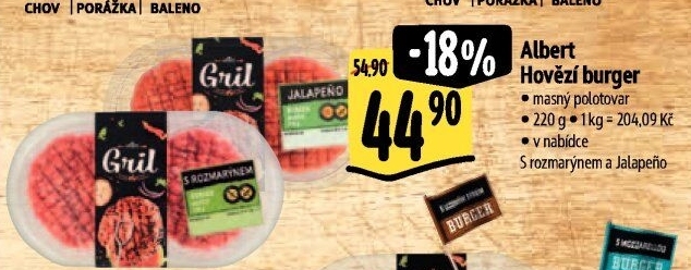 Hovězí burger Jalapeno Albert Gril