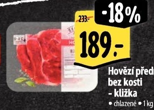 Hovězí přední bez kosti - kližka Albert