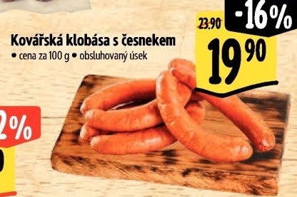 Klobása kovářská s česnekem