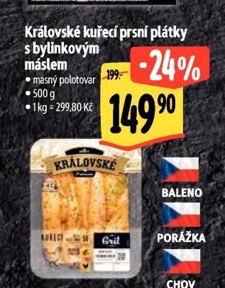 Královské kuřecí plátky marinované Albert Gril