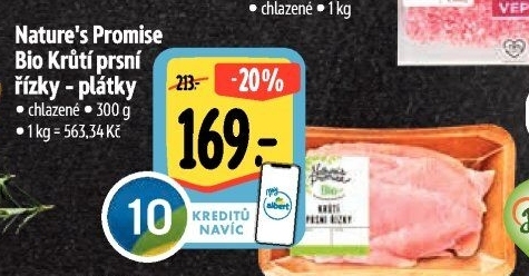 Krůtí prsní řízky bio Nature'