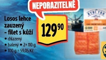 Losos lehce zauzený filety Albert