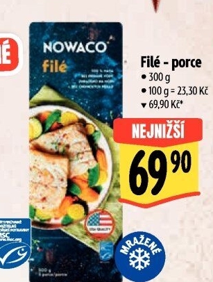 Rybí filé mražené Nowaco