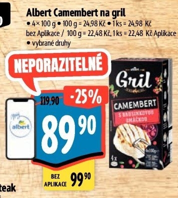 Sýr Camembert na gril Albert Gril