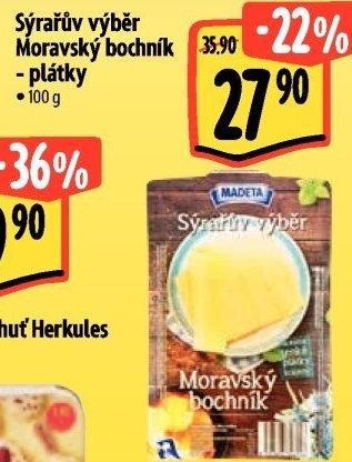 Sýr Moravský bochník 45% Sýrařův výběr Madeta