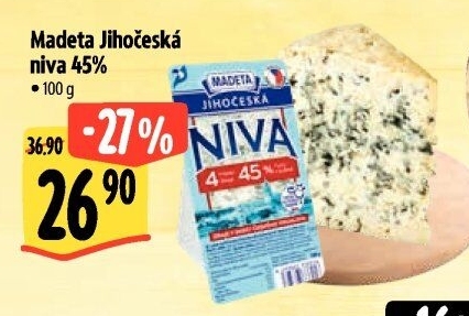 Sýr Niva Jihočeská 45% Madeta