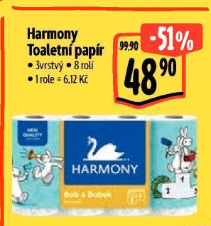 Toaletní papír 3vrstvý Harmony