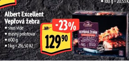 Vepřová žebra Sous vide Albert Excellent