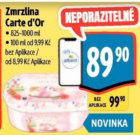 Zmrzlina ve vaničce Carte D'