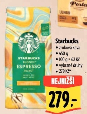 Zrnkové kávy Starbucks
