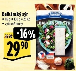 Balkánský sýr Madeta