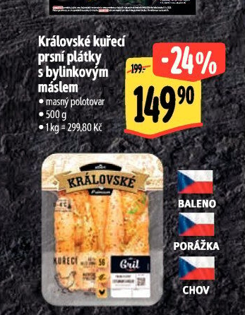 Královské kuřecí plátky marinované Albert Gril