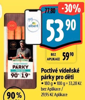 Párky vídeňské poctivé dětské Kostelecké uzeniny