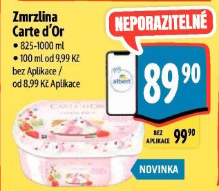 Zmrzlina ve vaničce Carte D'