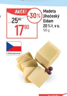 Madeta Jihočeský Eidam 20% t. v s.