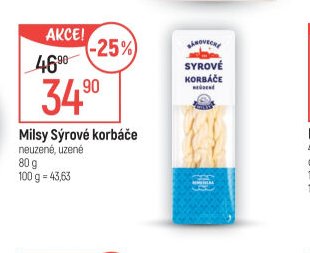 Milsy Sýrové korbáče
