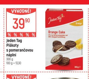 Jeden Tag Piškoty s pomerančovou náplní 300 g