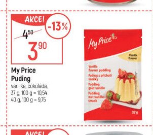 My Price Puding vanilka, čokoláda 37 g