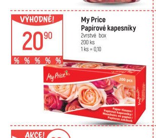 My Price Papírové kapesníky 200 ks