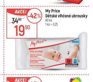 My Price Dětské vlhčené ubrousky 80 ks