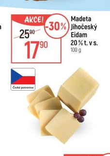 Madeta Jihočeský Eidam 20% t. v s.