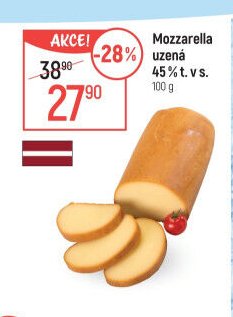 Mozzarella uzená 45% t. v s.