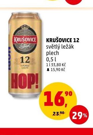 KRUŠOVICE 12 světlý ležák plech