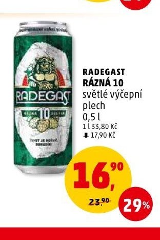 RADEGAST RÁZNÁ 10 světlé výčepní plech