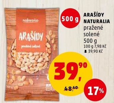 Arašídy pražené Naturalia