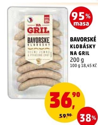 Bavorská klobása Na gril Penny